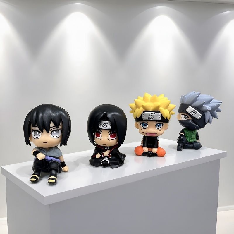 Cute Anime Merchandise - Милая фигурка Наруто, модель кавайной 2D-куби-куклы,